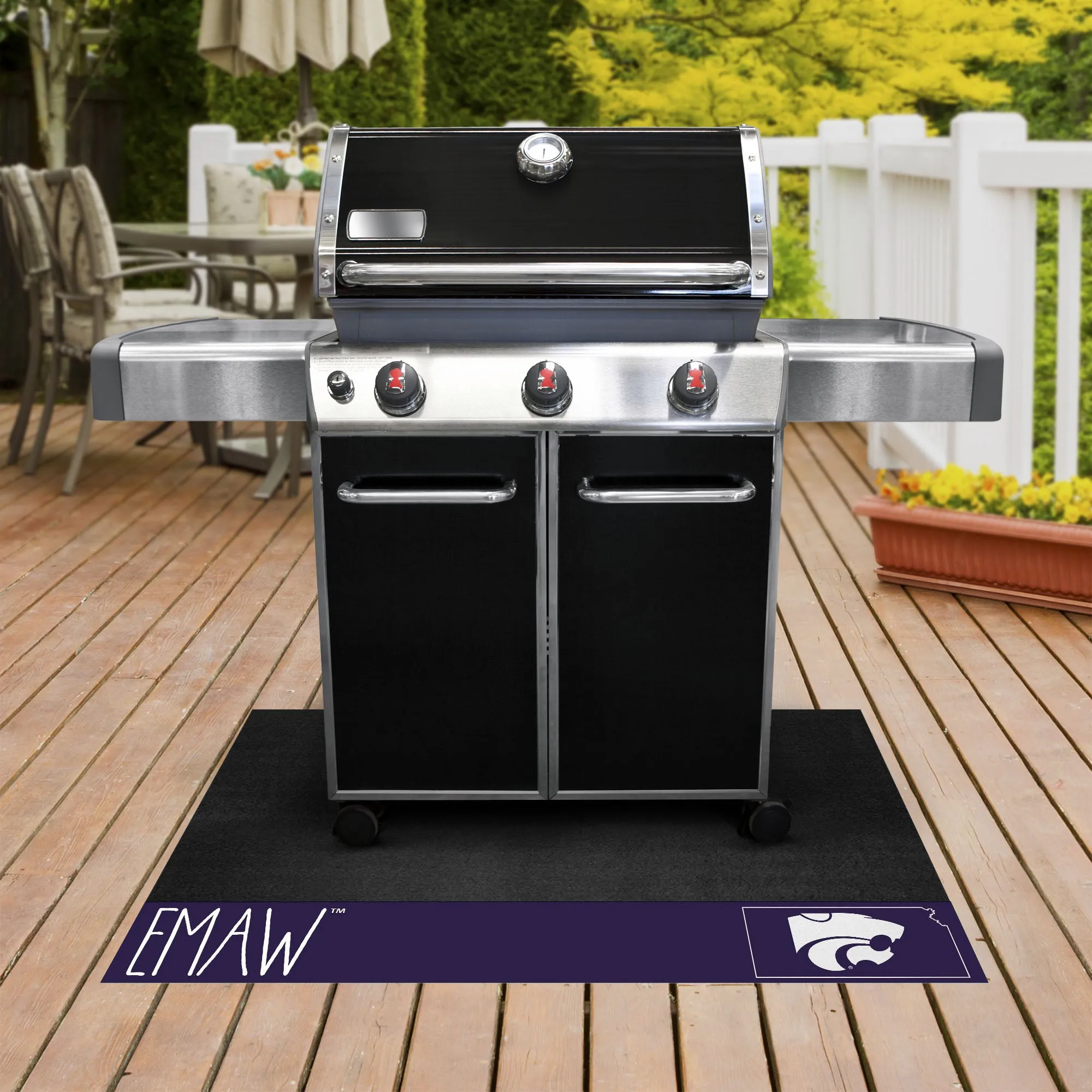 Kansas State Wildcats Southern Style Vinyl Grill Mat - 26in. x 42in.