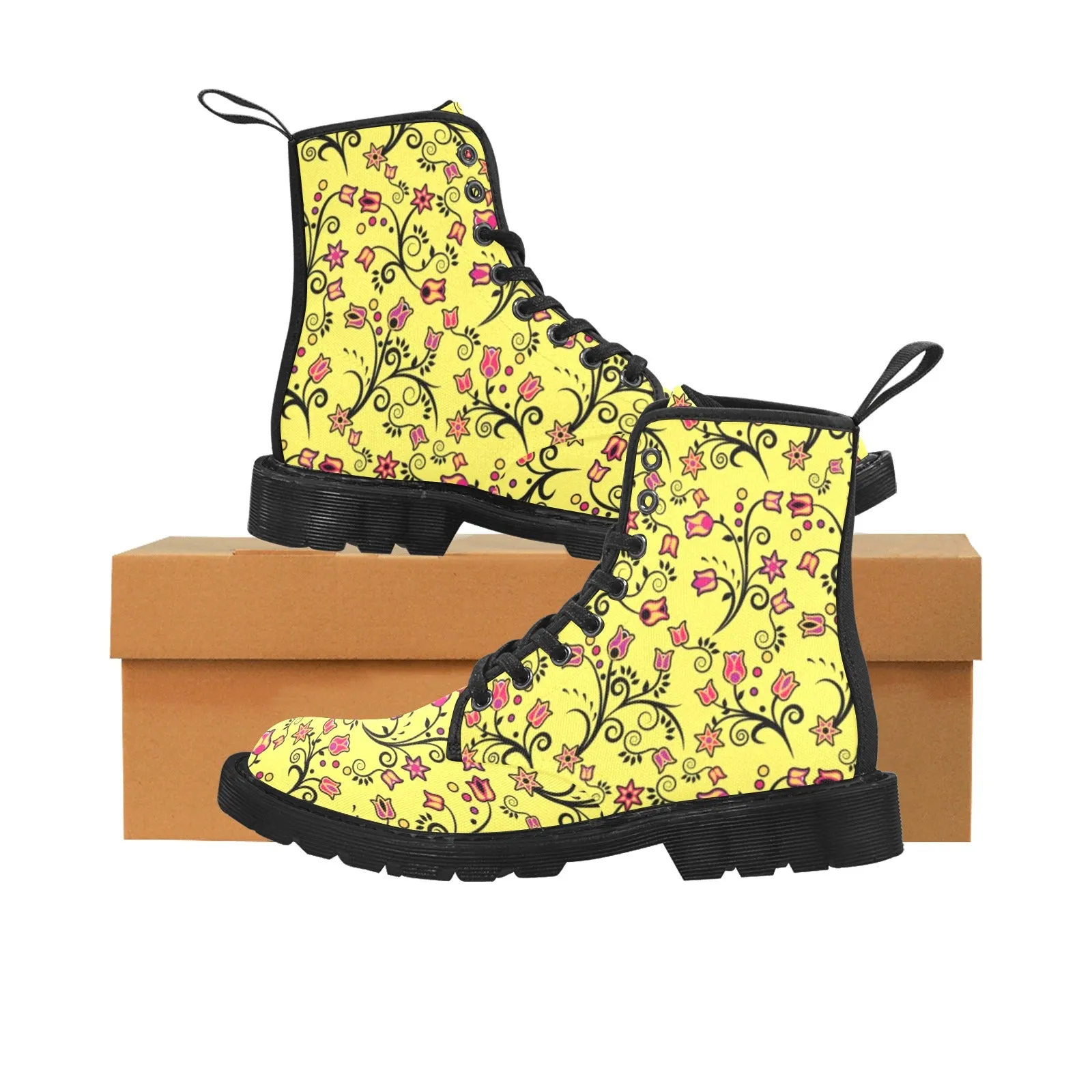 Key Lime Star Boots for Men (Black)