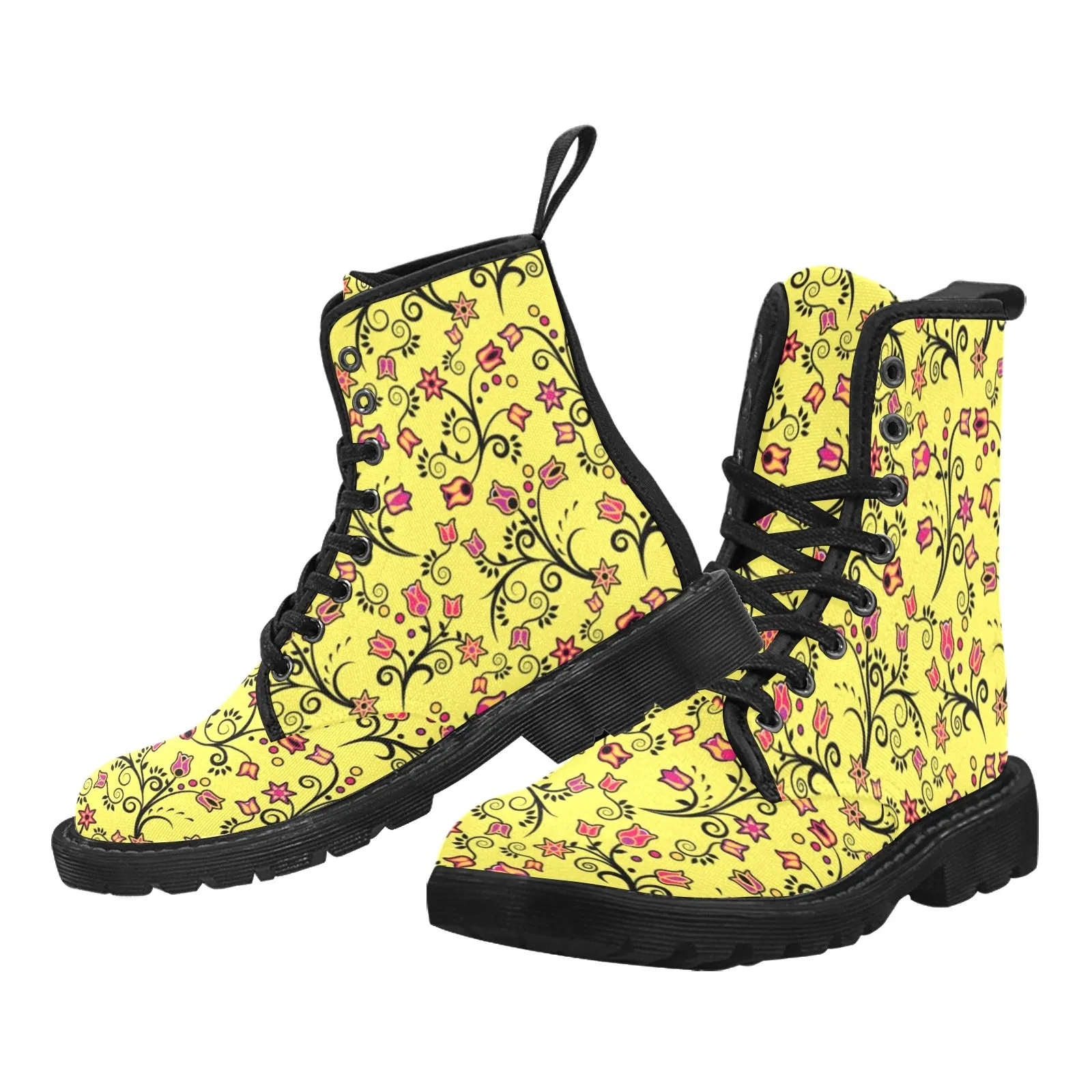 Key Lime Star Boots for Men (Black)