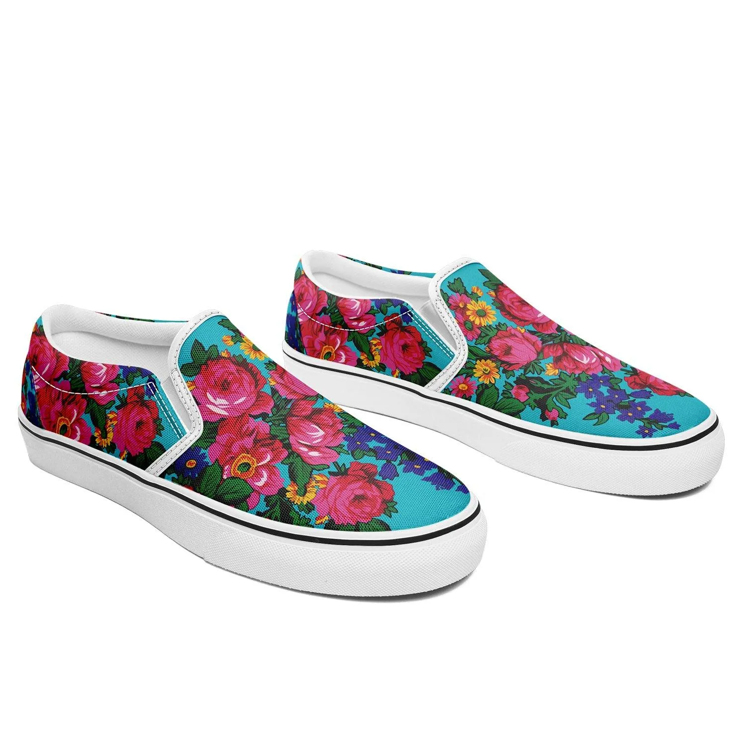 Kokum's Revenge Sky Otoyimm Kid's Canvas Slip On Shoes