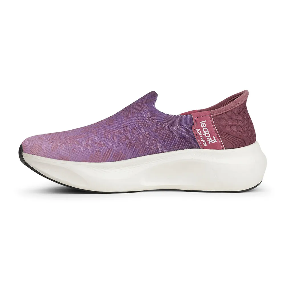 Leap7x Sports Purple Walking Shoes For Women EAZYGO-5L By Liberty