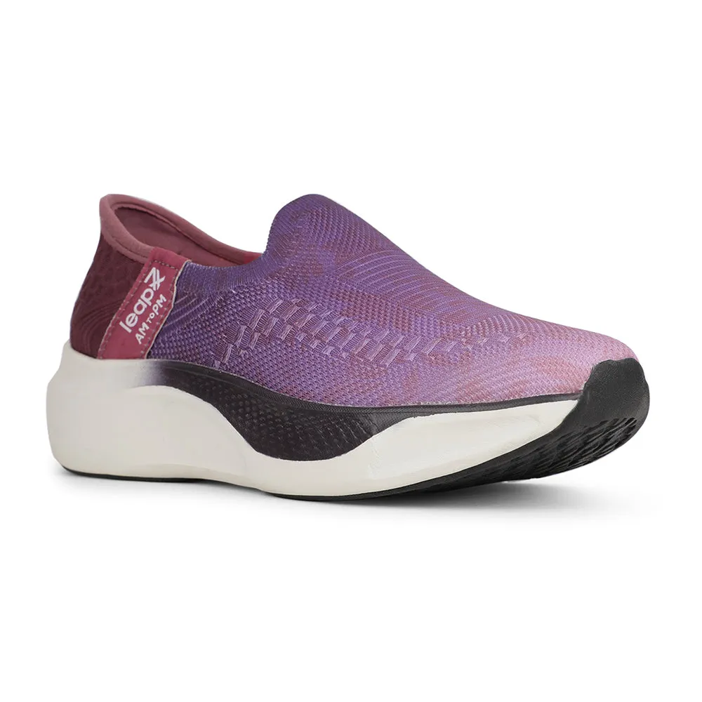 Leap7x Sports Purple Walking Shoes For Women EAZYGO-5L By Liberty