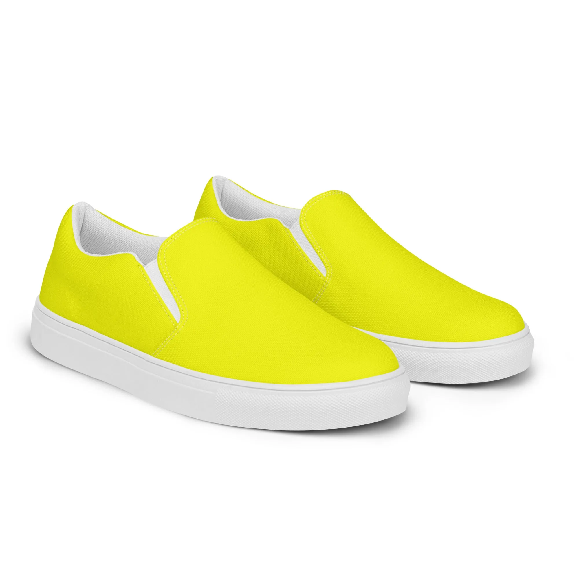 Lemon Yellow Women’s slip-on canvas shoes