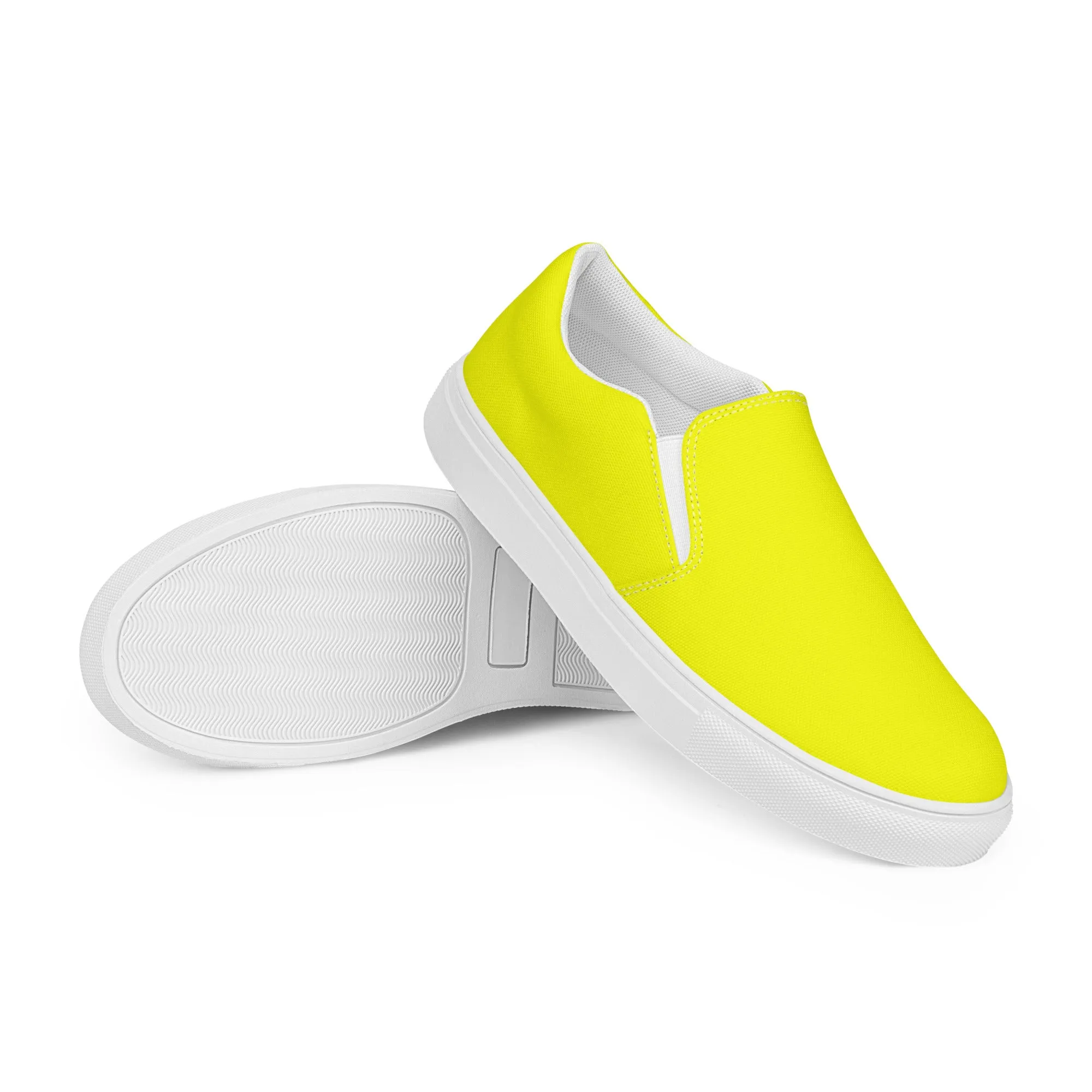 Lemon Yellow Women’s slip-on canvas shoes