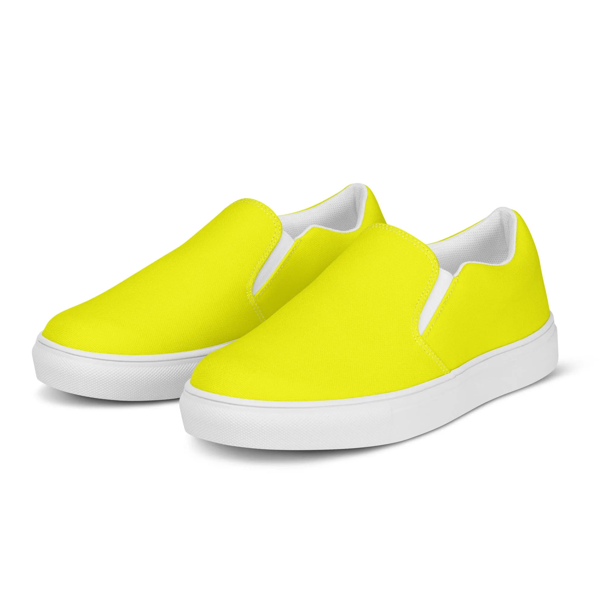 Lemon Yellow Women’s slip-on canvas shoes