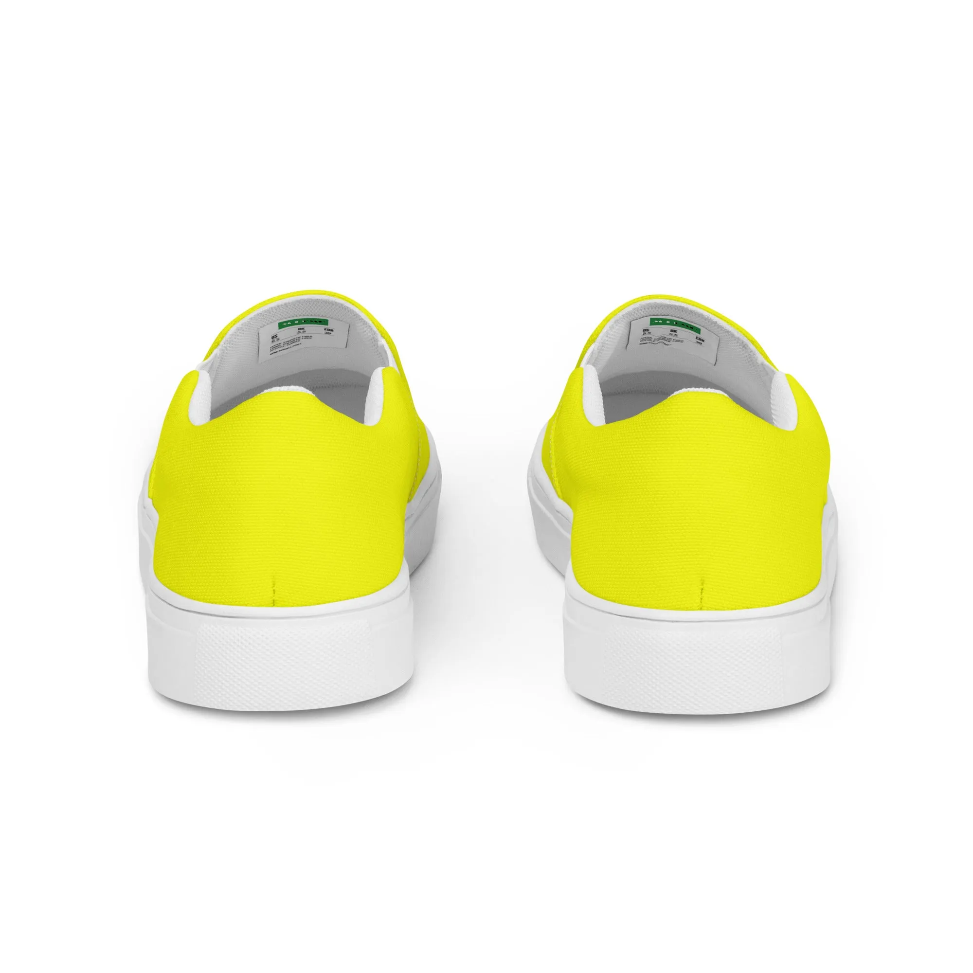 Lemon Yellow Women’s slip-on canvas shoes