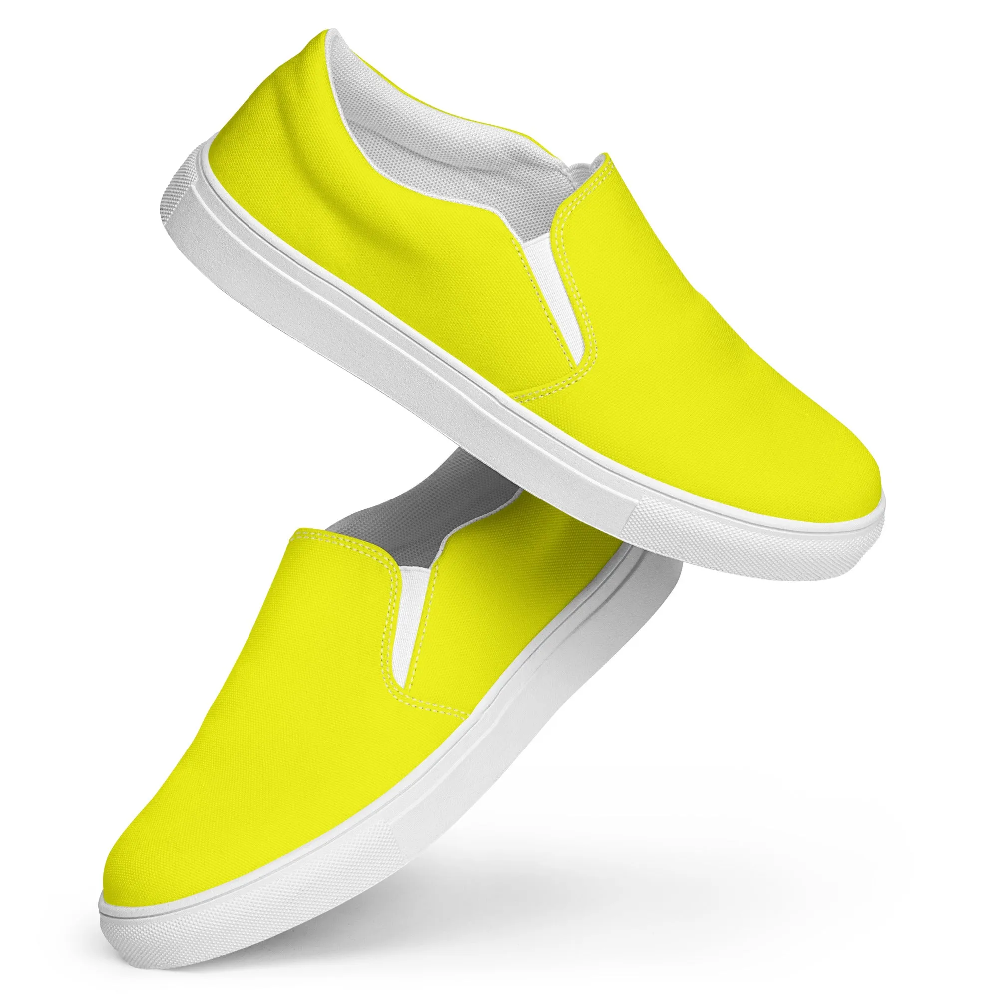 Lemon Yellow Women’s slip-on canvas shoes