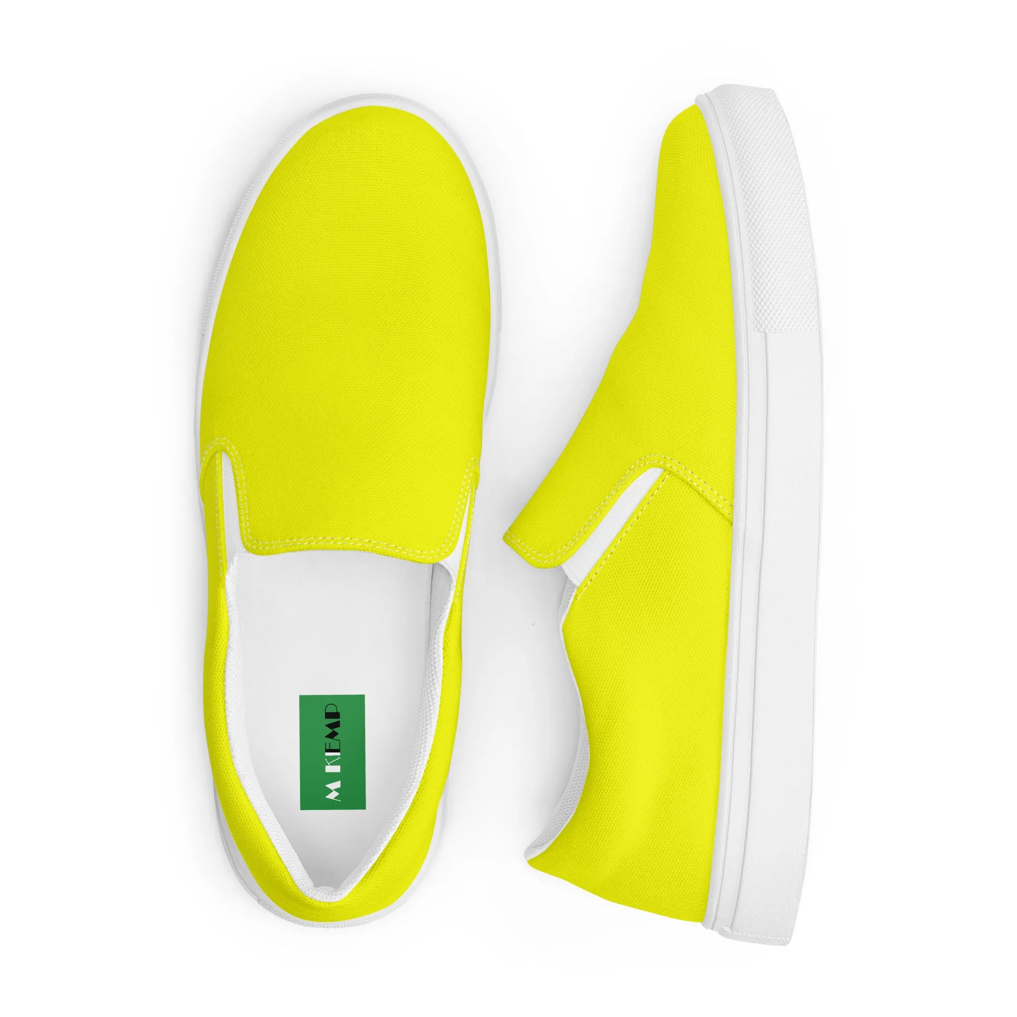 Lemon Yellow Women’s slip-on canvas shoes