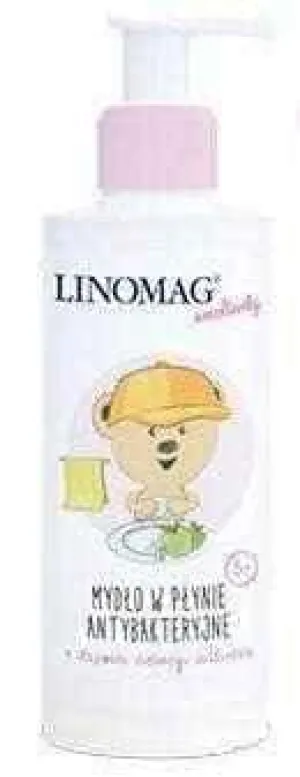 Linomag Antibacterial liquid soap for children with the scent of green apple 200ml