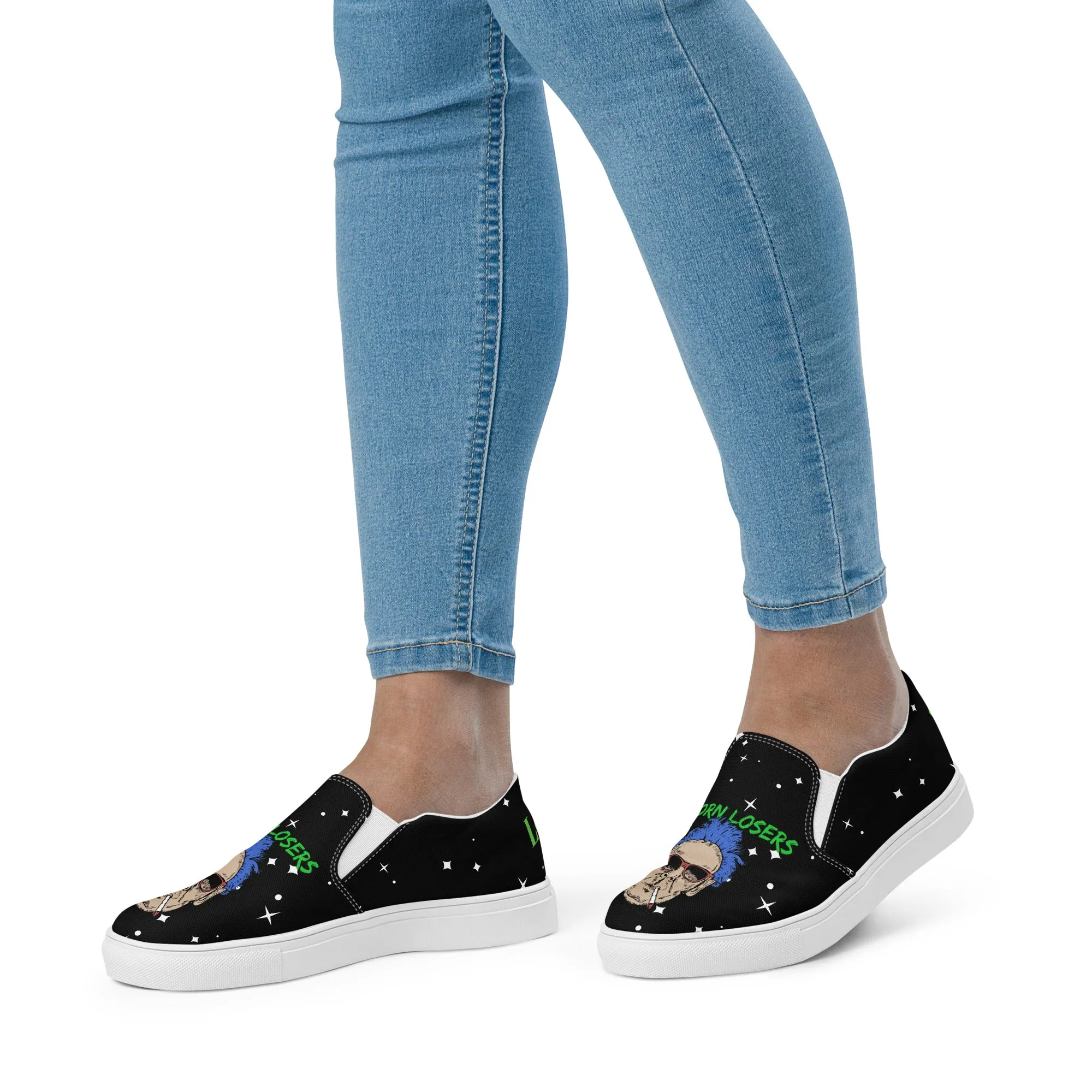 Loser Logo Women’s Slip-on Canvas Shoes