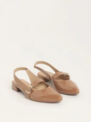 LUNA BLU Tan Mary Jane Shoes