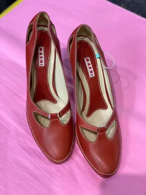 Marni Vintage Style Red Shoes Size 40 Unworn