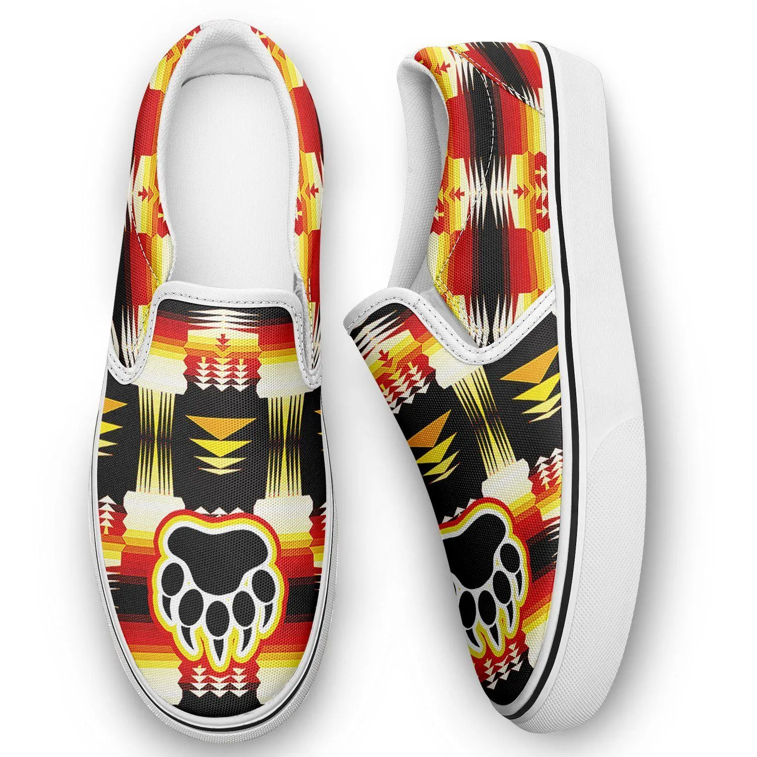 Medicine Wheel Sage Bearpaw Otoyimm Kid's Canvas Slip On Shoes