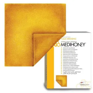 Medihoney Antibacterial Tulle Honey Mesh Dressing 10cm x 10cm x 5