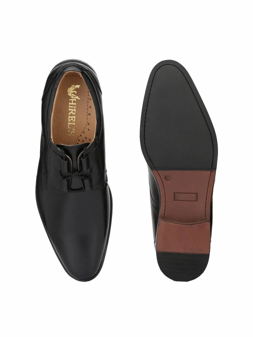 Men's Black Genuine Leather Derby