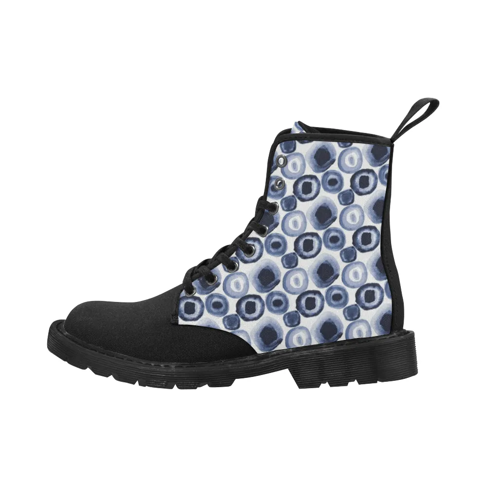 Men's Blue Amoeba Canvas Boots