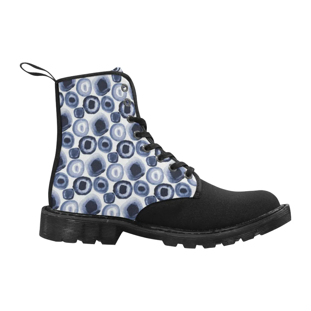 Men's Blue Amoeba Canvas Boots