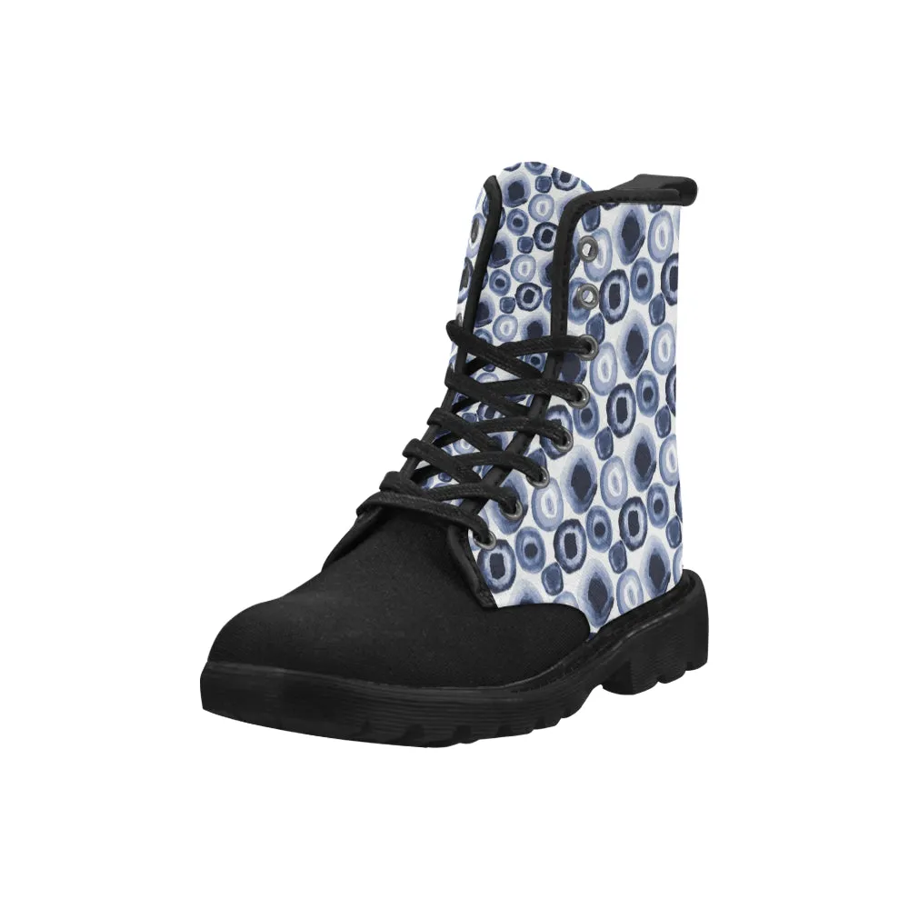 Men's Blue Amoeba Canvas Boots