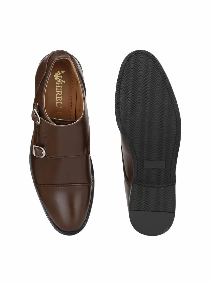 Men's Brown Double Monk Formal Shoes