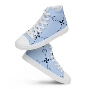 Men’s high top canvas sneaker with design pattern - Ethan