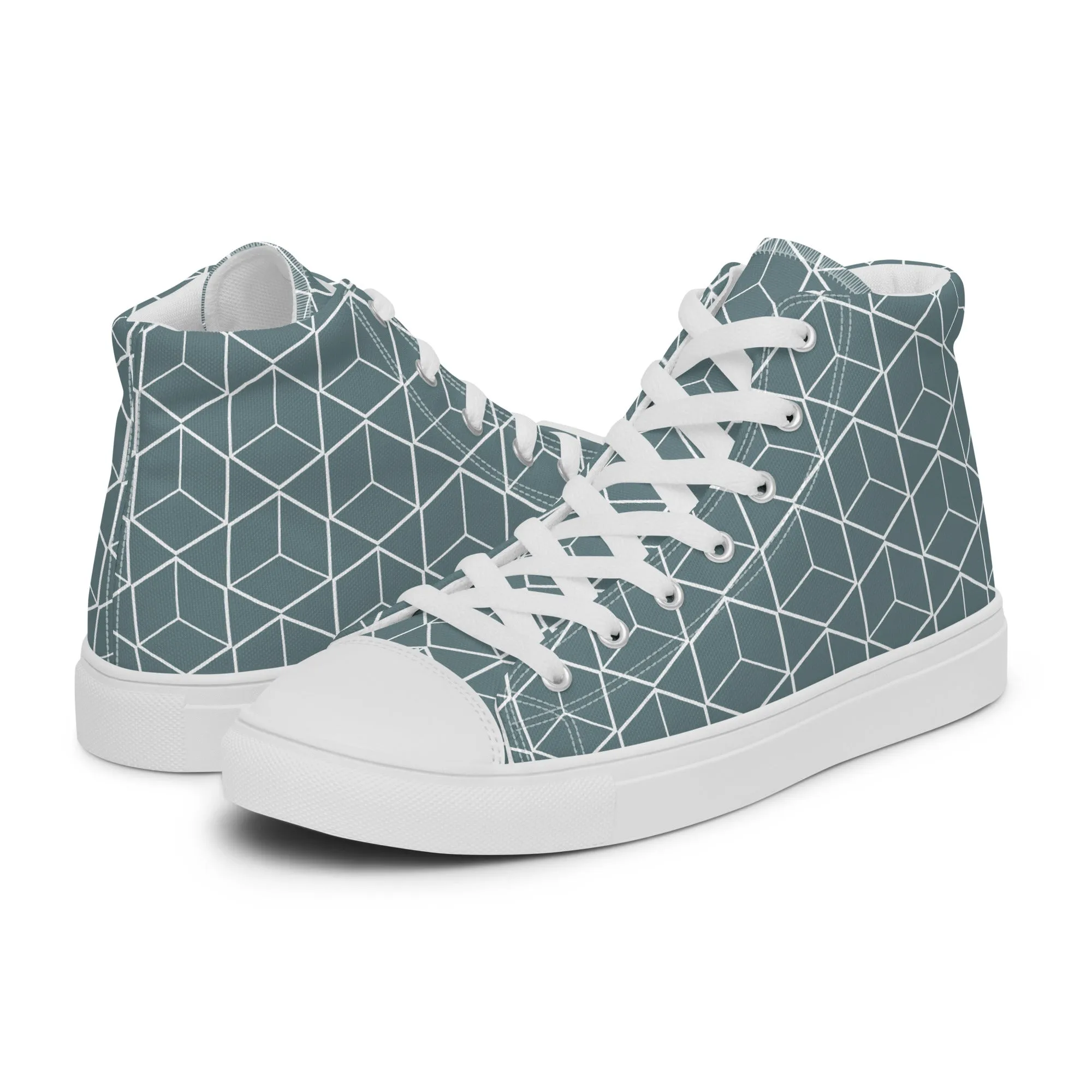 Men’s high top canvas sneaker with design pattern - Hudson