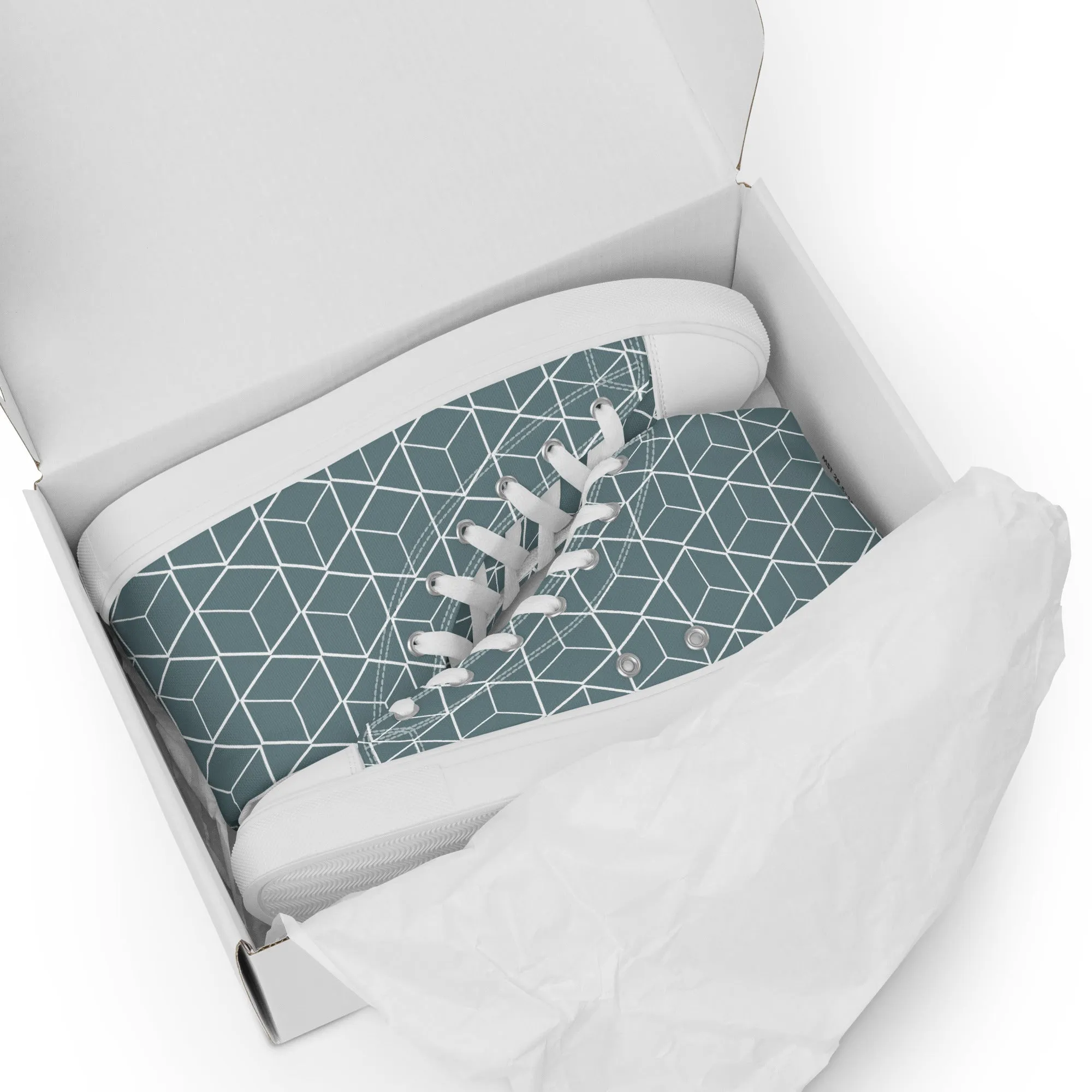 Men’s high top canvas sneaker with design pattern - Hudson