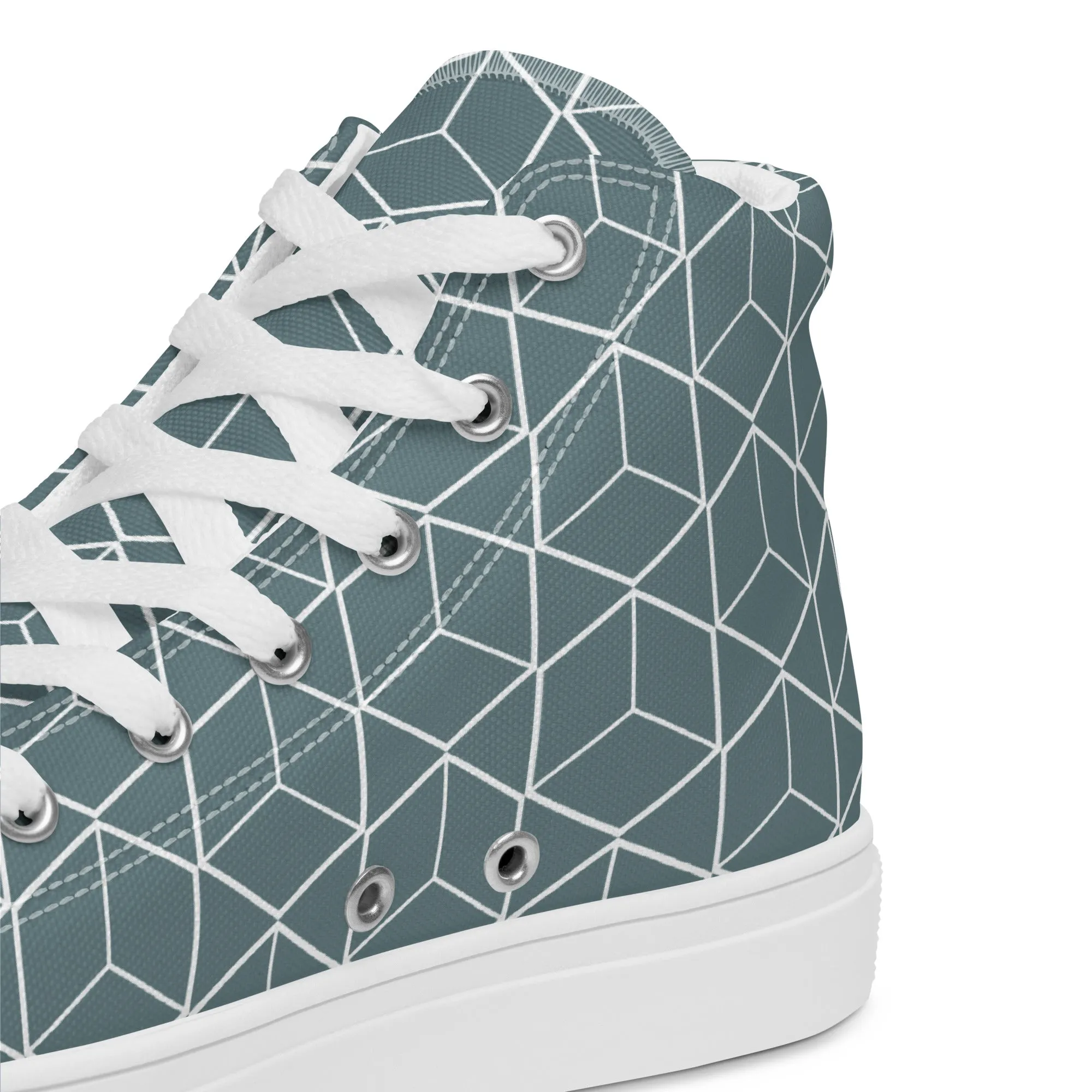 Men’s high top canvas sneaker with design pattern - Hudson