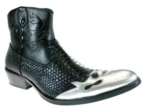 Men's M1794 Faux Snake Skin Westren Cowboy Boots