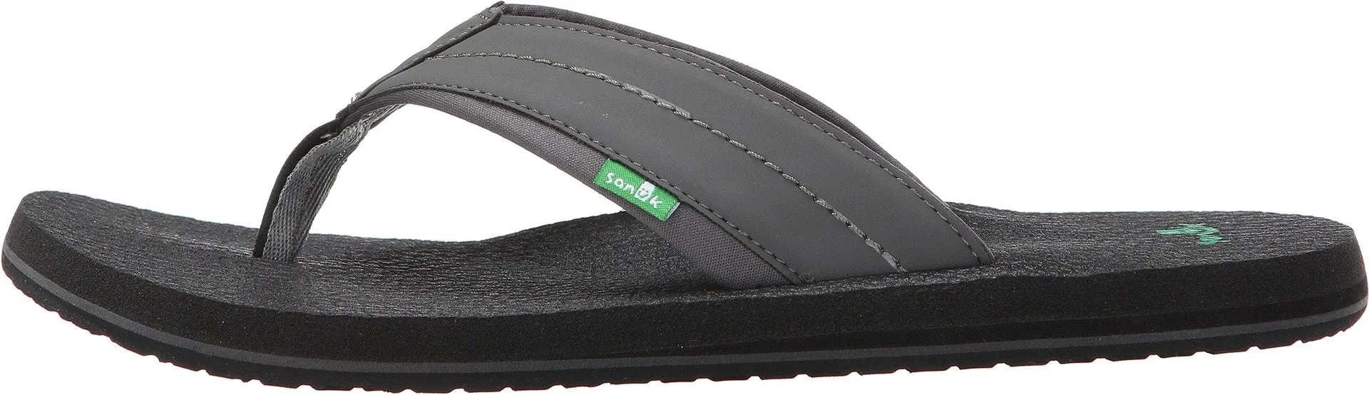 Men's Shoes Sanuk BEER COZY 2 Casual Flip Flop Sandals SMS10868 CHARCOAL