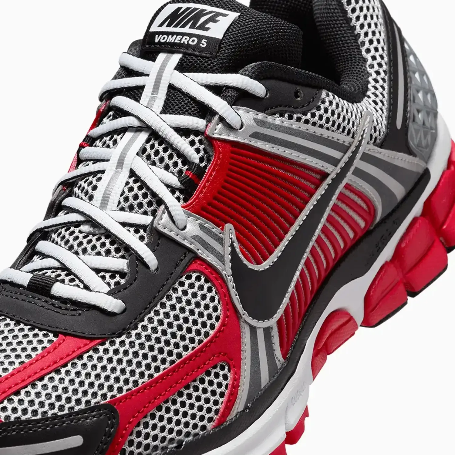 Men's Zoom Vomero 5 "Metallic Silver University Red"