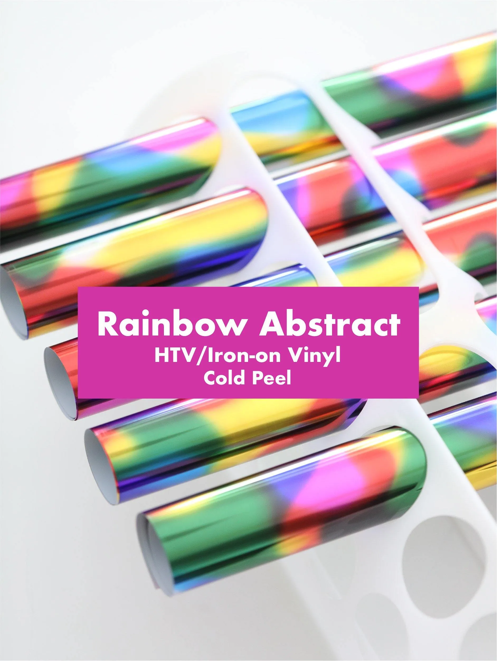 Metallic / Rainbow HTV Heat Transfer Iron-on Vinyl (Cold Peel) 10x12in Sheet