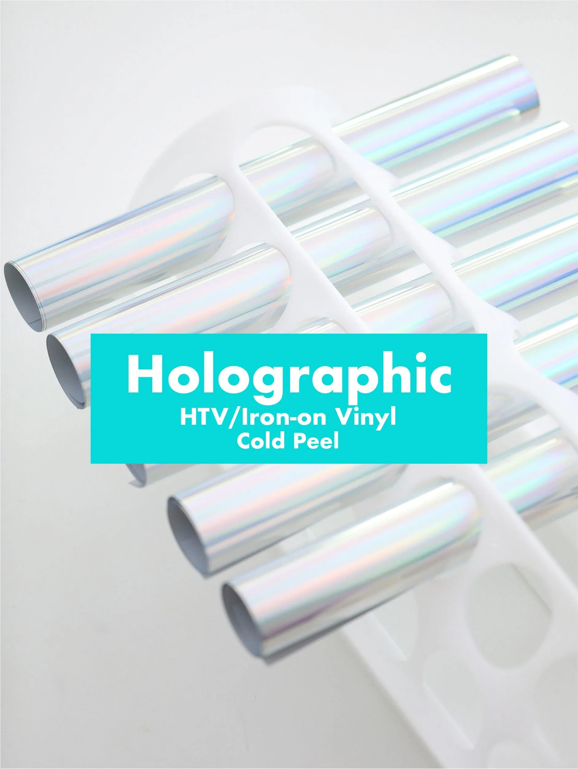 Metallic / Rainbow HTV Heat Transfer Iron-on Vinyl (Cold Peel) 10x12in Sheet