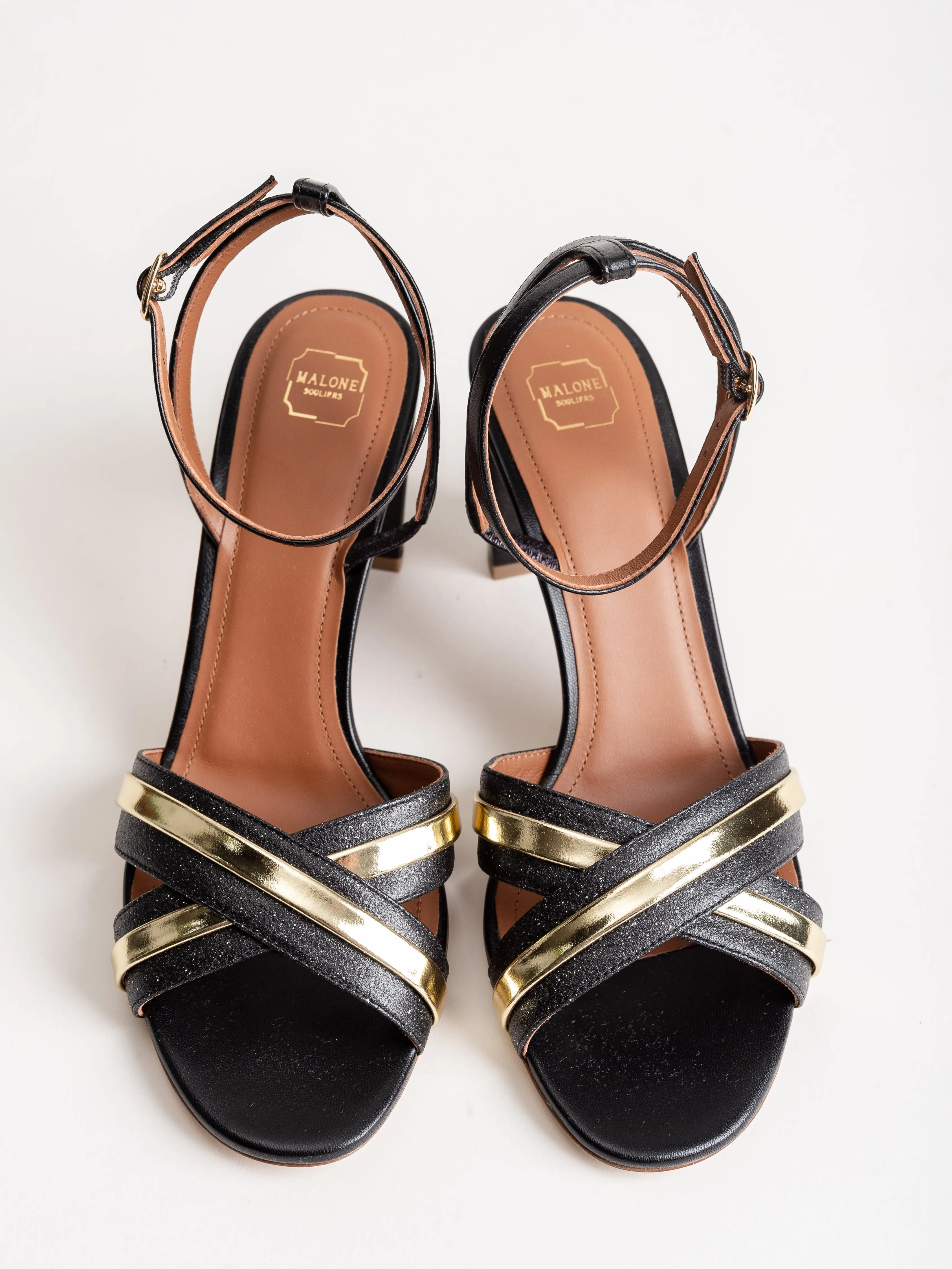 mirella heel - black/gold/black