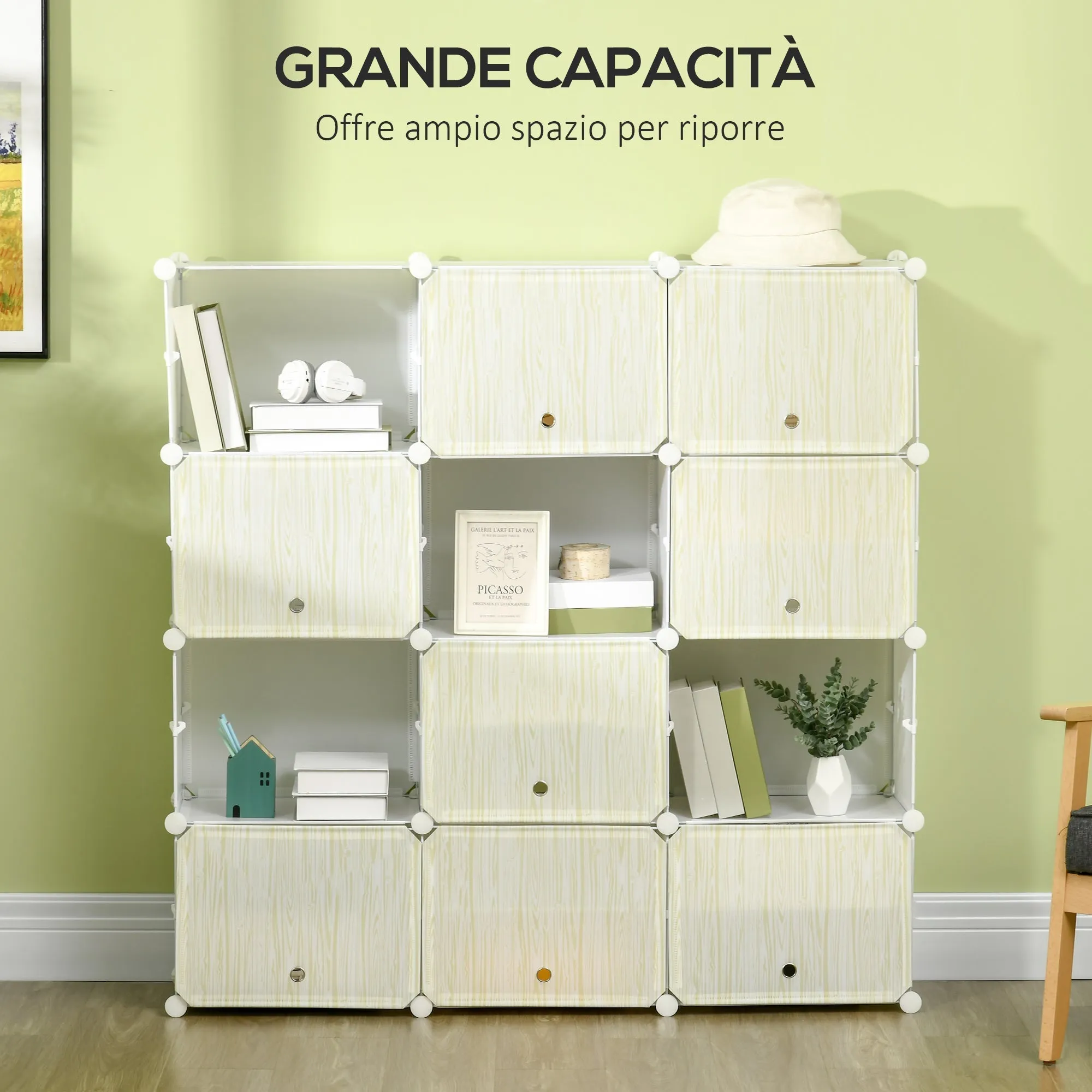 Mobile Mobile Modular Space Modular, 12 plastic cubes PP and steel, 125x32x125 cm