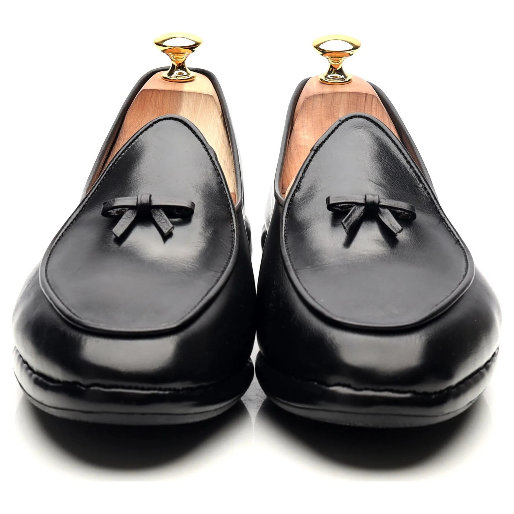 'Mr. Casual' Black Leather Slip On Belgian Loafers UK 10 US 11