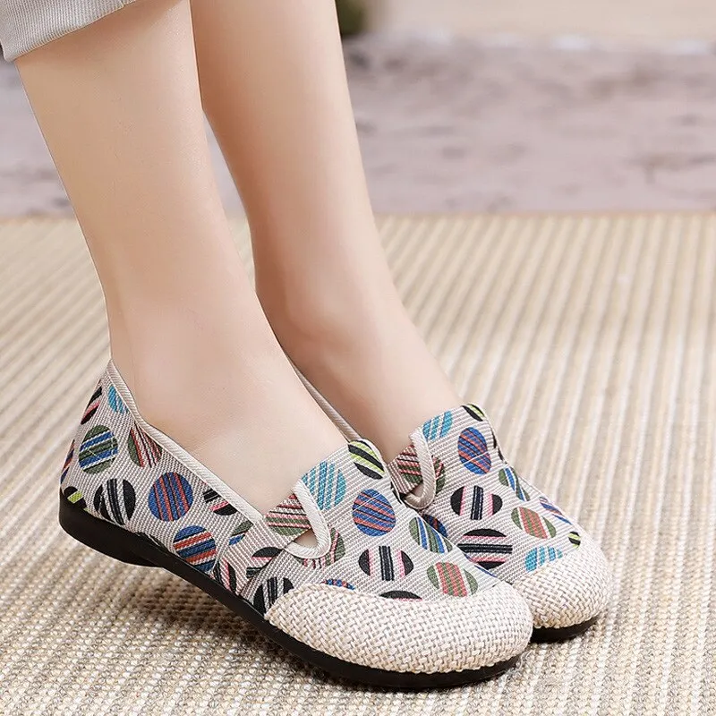 Nanccy Weaving Breathable Loafers  Comfortable Walking Casual Flats Shoes WF09