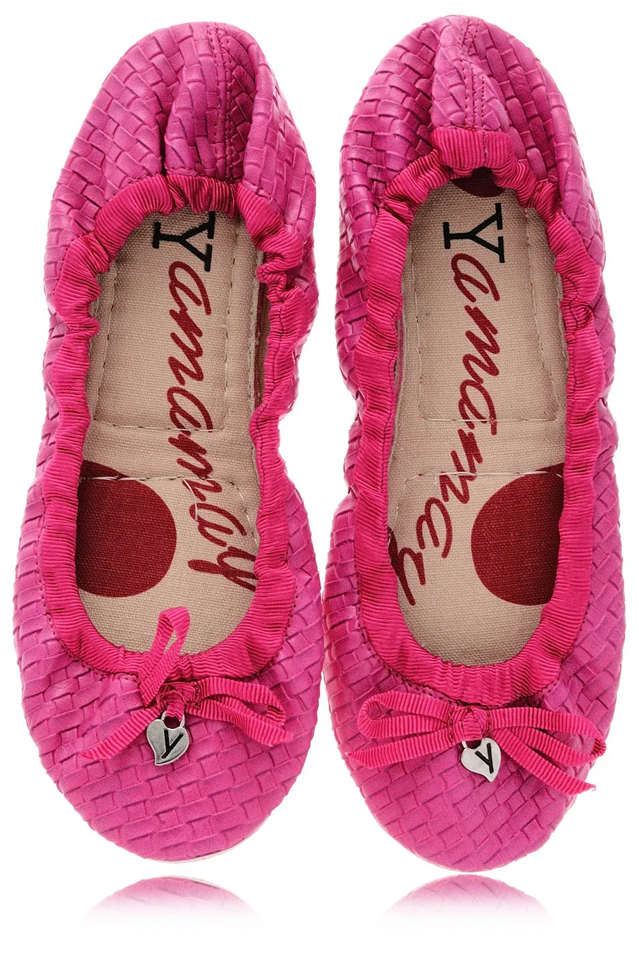 NEELA Fuchsia Woven Ballerinas