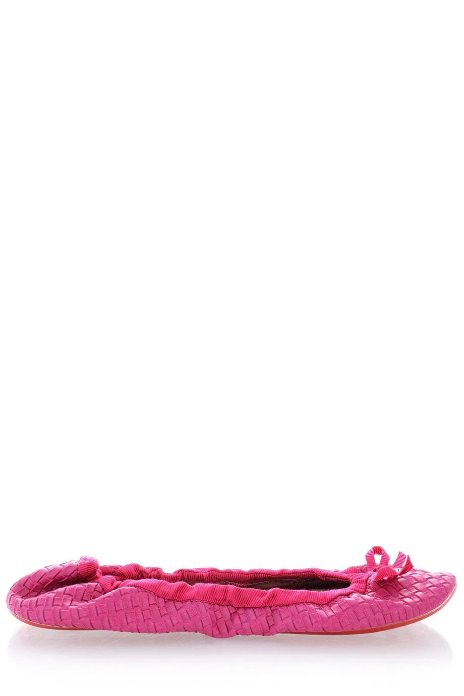 NEELA Fuchsia Woven Ballerinas