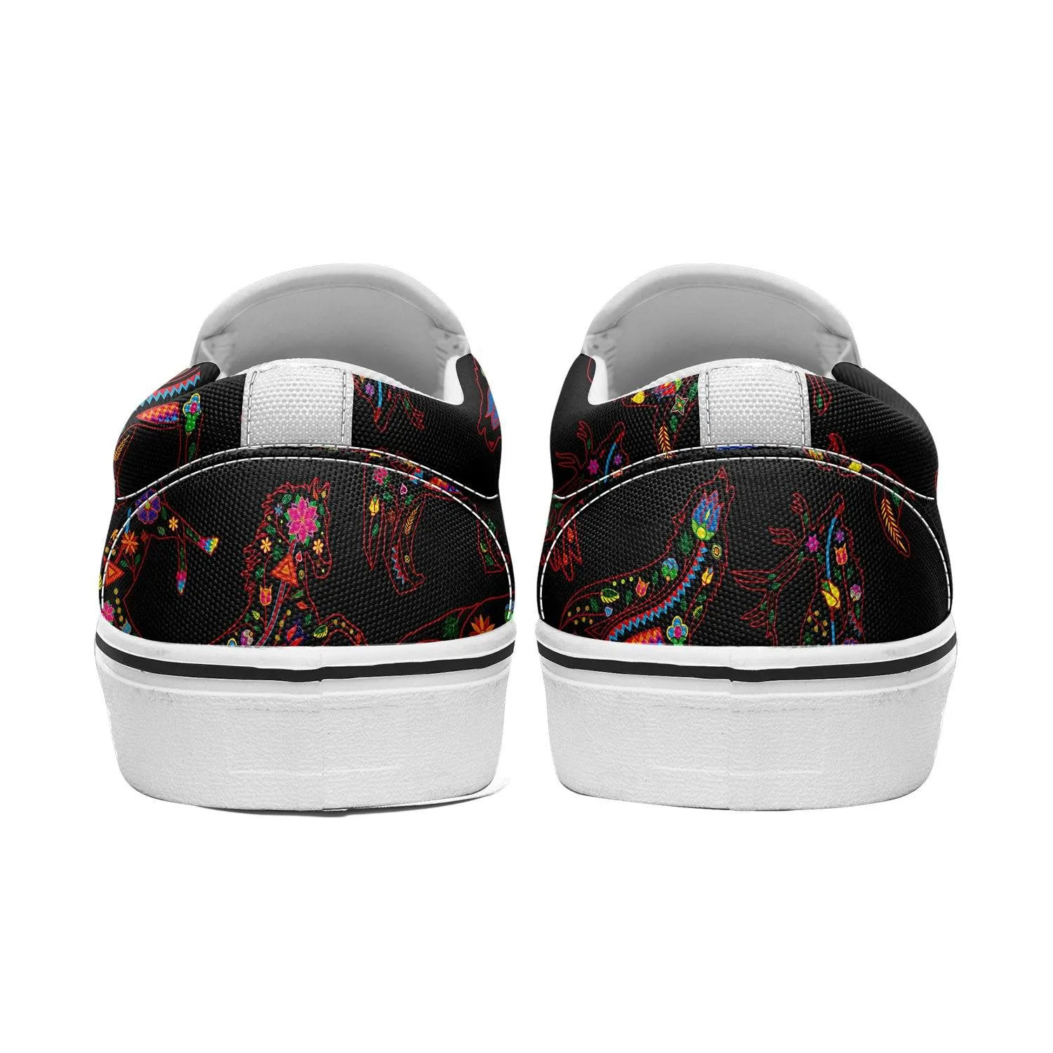 Neon Floral Animals Otoyimm Kid's Canvas Slip On Shoes