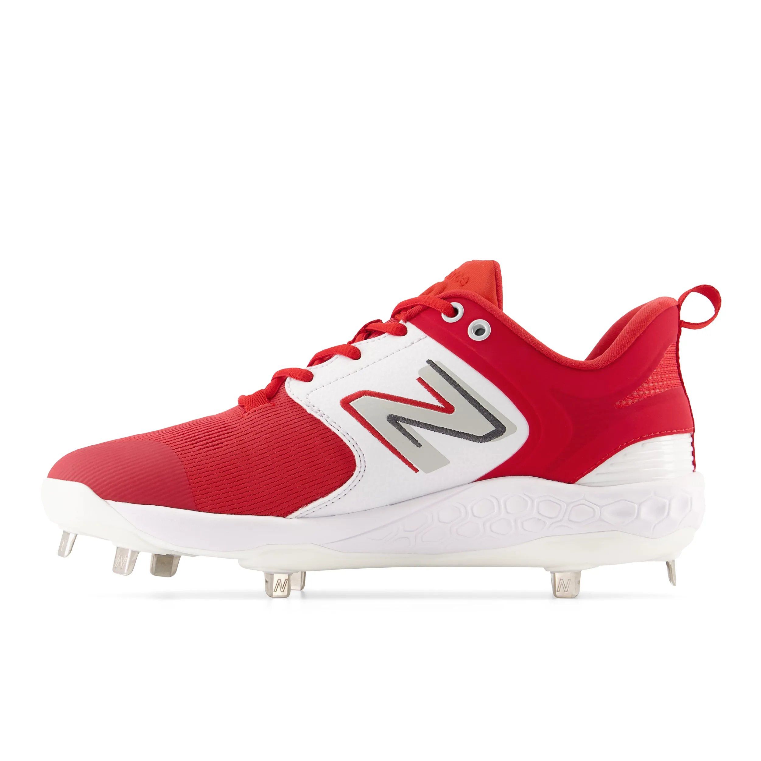 New Balance Fresh Foam 3000v6 2E Fit Metal Cleats - Red