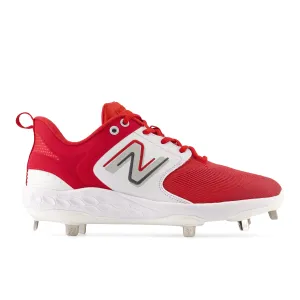 New Balance Fresh Foam 3000v6 2E Fit Metal Cleats - Red