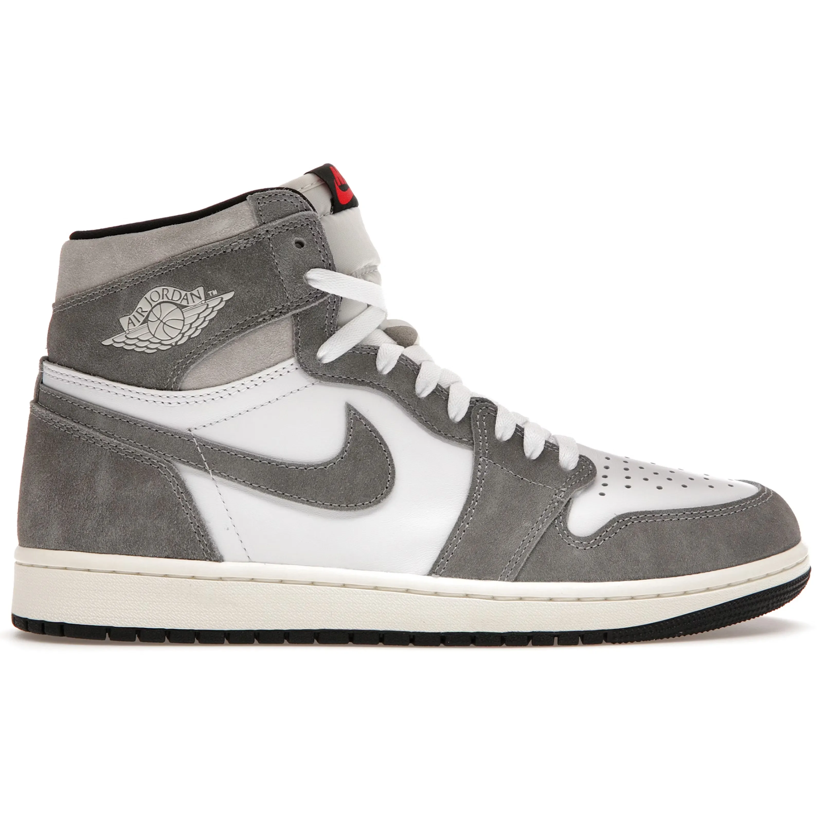 Nike Kid's Air Jordan 1 Retro High OG Shoes - Smoke Grey / Sail / Red / Black