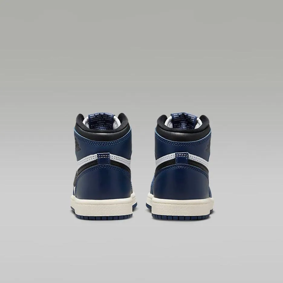 Nike Kid's Jordan 1 Retro High OG Shoes - Midnight Navy / White / Sail / Black