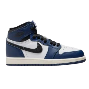 Nike Kid's Jordan 1 Retro High OG Shoes - Midnight Navy / White / Sail / Black