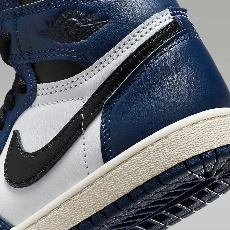 Nike Kid's Jordan 1 Retro High OG Shoes - Midnight Navy / White / Sail / Black