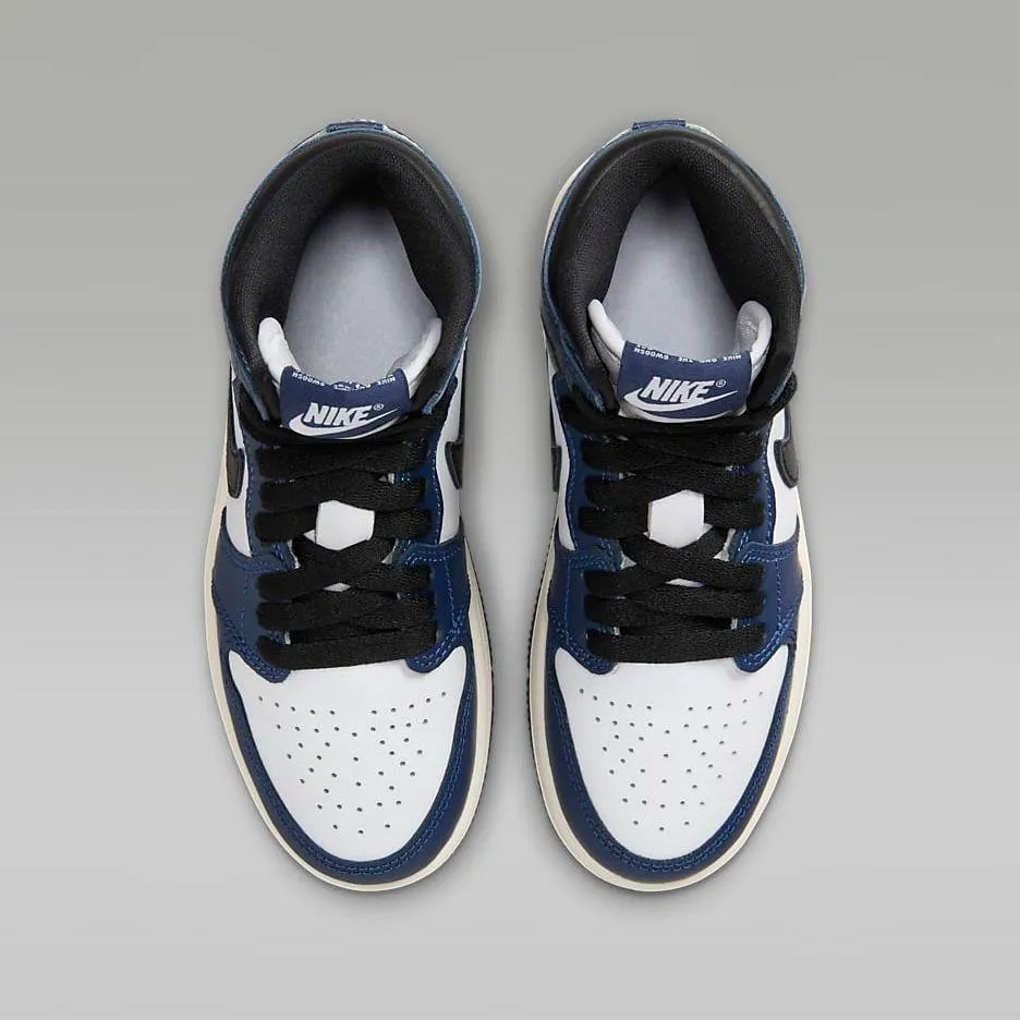 Nike Kid's Jordan 1 Retro High OG Shoes - Midnight Navy / White / Sail / Black