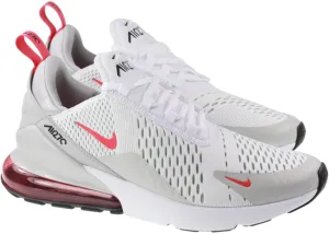 Nike Shoes Mens Air Max 270 White Light Fusion Red Grey Fog Black