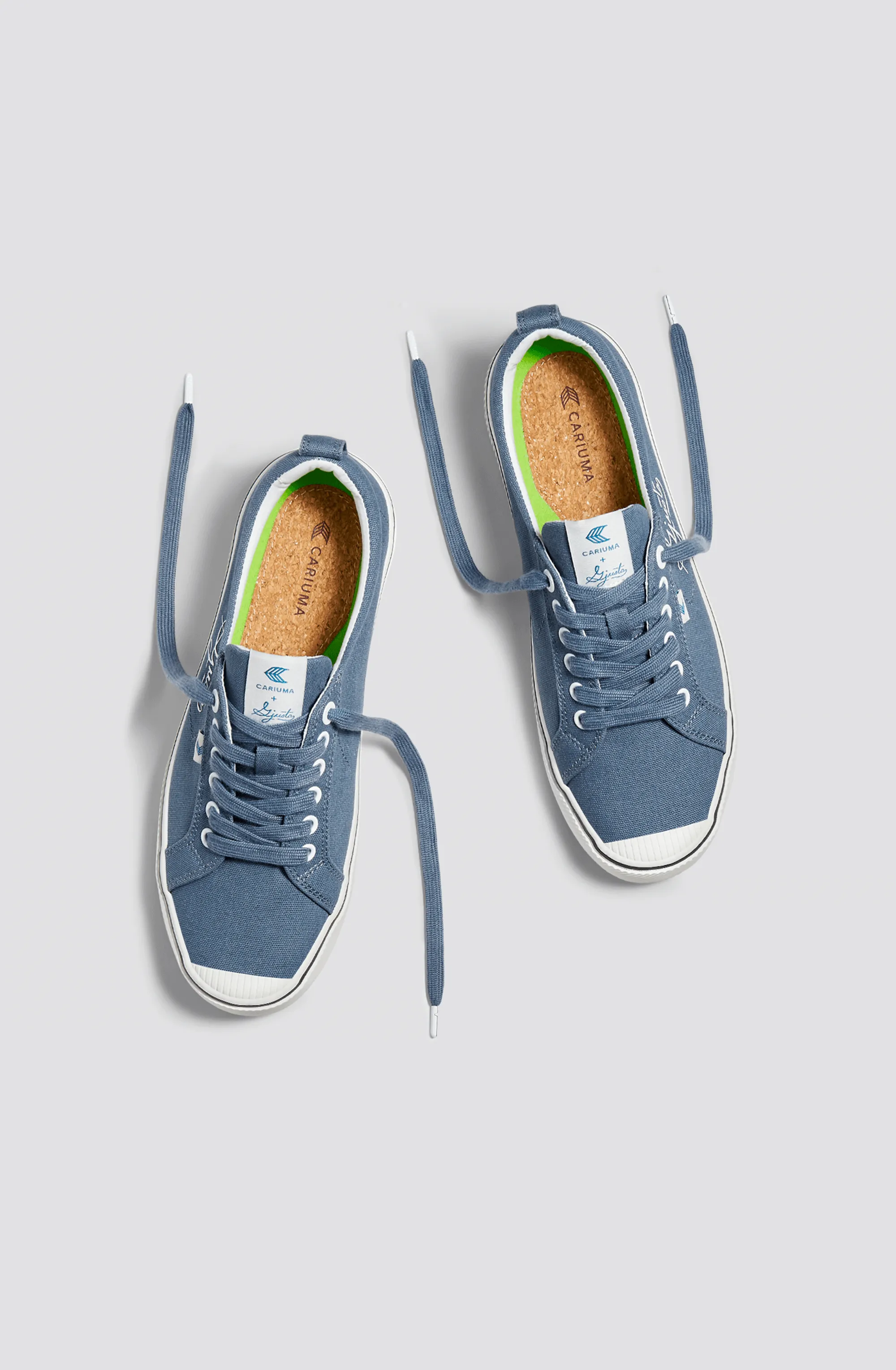OCA Low Gjusta Steel Blue Canvas Sneaker Men