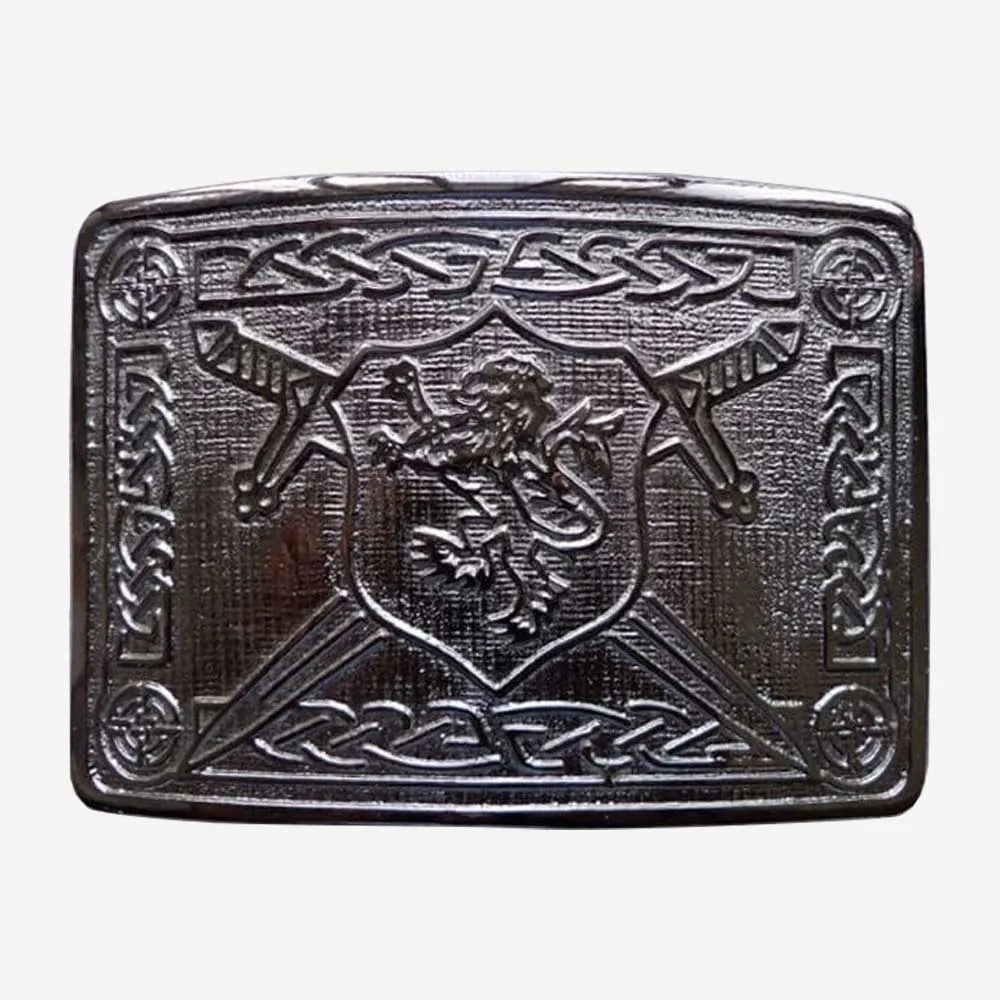 Premium Saltire Lion Rampant Kilt Belt Buckle - Quality Scottish Heritage Accessory