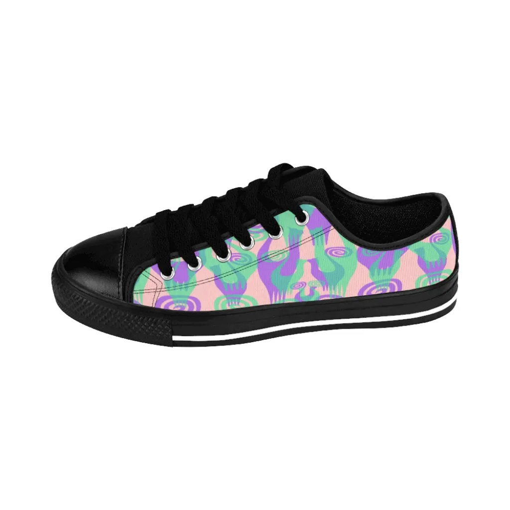 Purple/Green Snooty Layers designer Women's Sneakers